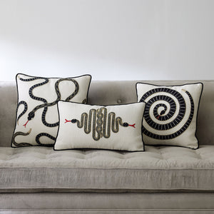 Eden Coil Embroidered Pillow