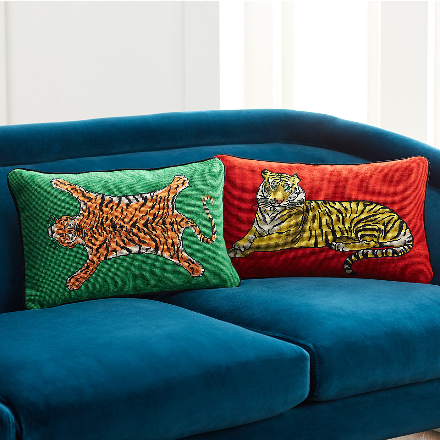 Safari Needlepoint Pillow