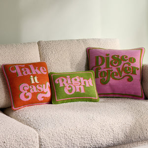 Take It Easy Needlepoint Pillow