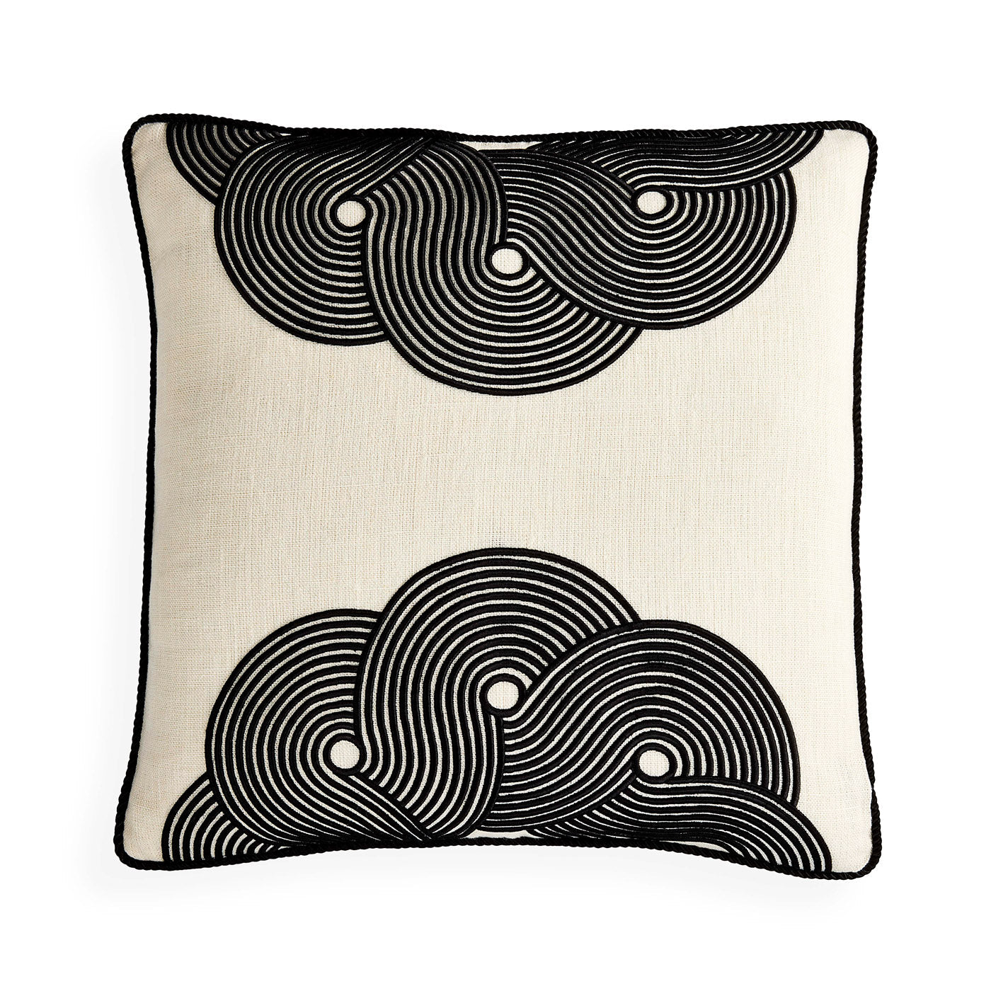 Pompidou B&W Half Circles Pillow