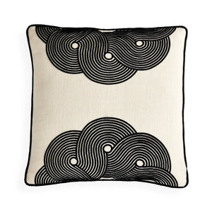 Pompidou B&W Half Circles Pillow