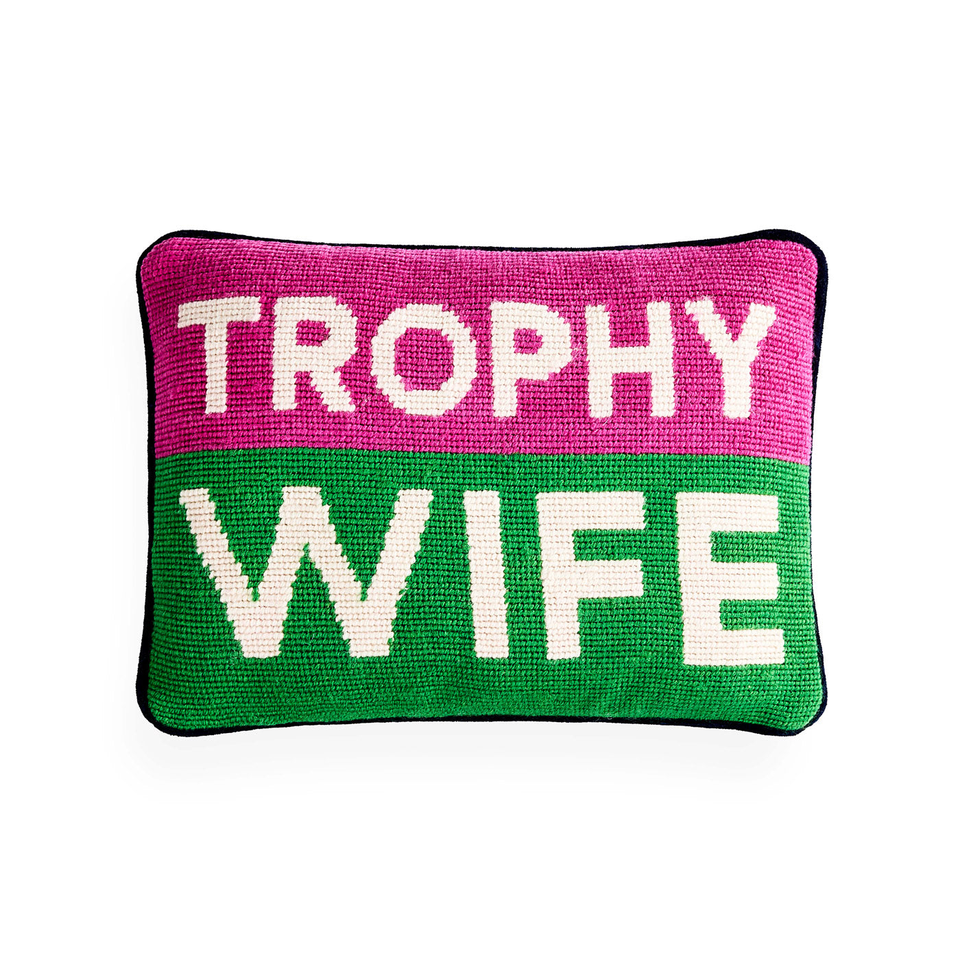 Trophy Wife Needlepoint Pillow